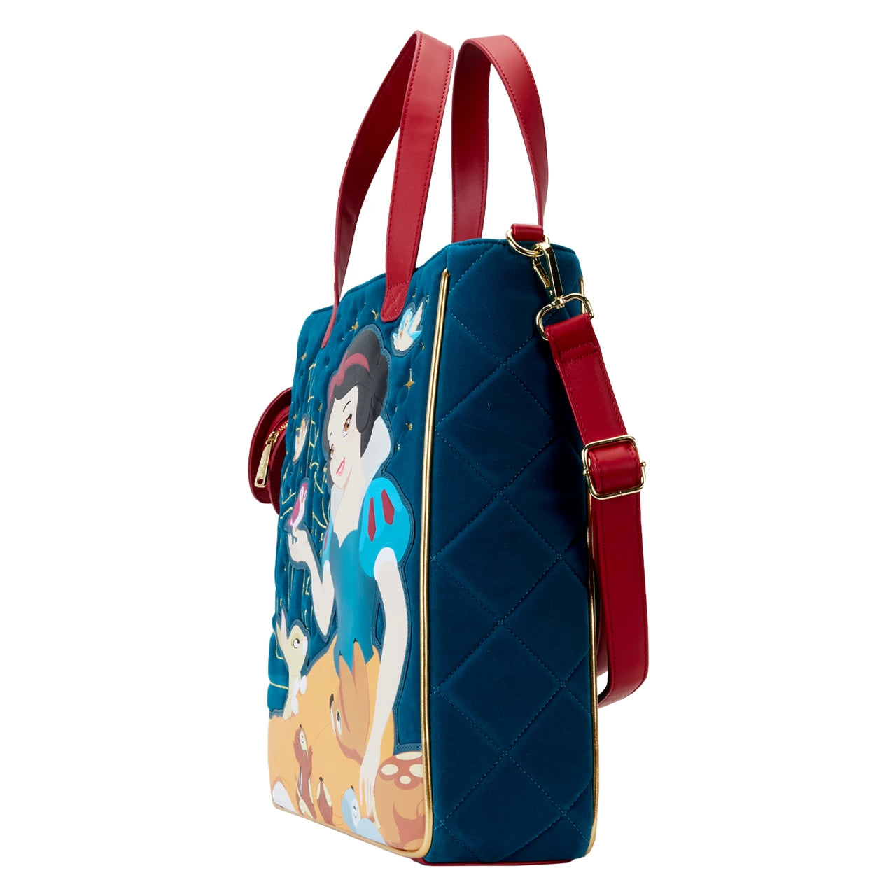 Snow White Heritage Quilted Velvet Loungefly Disney Tote