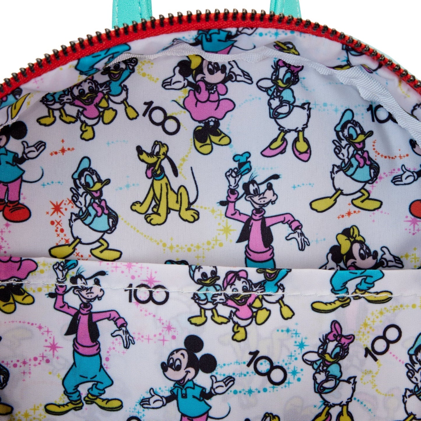 Disney 100 AOP Mickey and Friends Loungefly Mini Backpack with Matching Ears