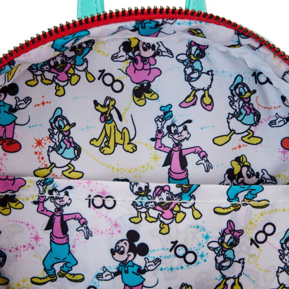 Disney 100 AOP Mickey and Friends Loungefly Mini Backpack with Matching Ears