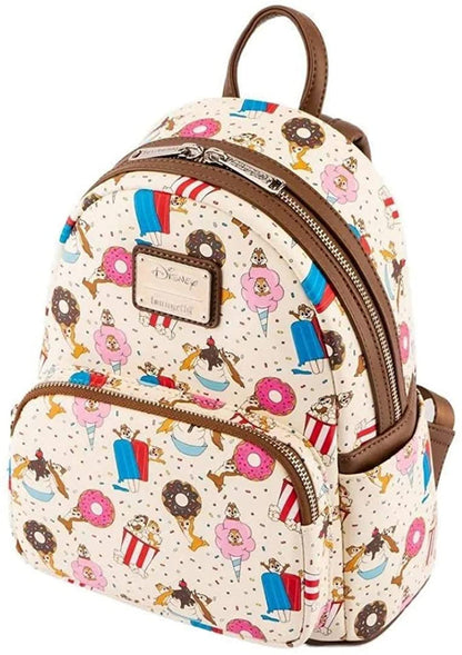 Chip and Dale Snacks AOP Disney Loungefly Mini Backpack