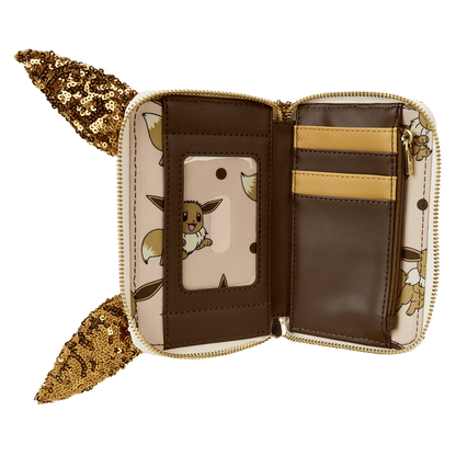Eevee Sequin Pokemon Zip Around Loungefly Purse