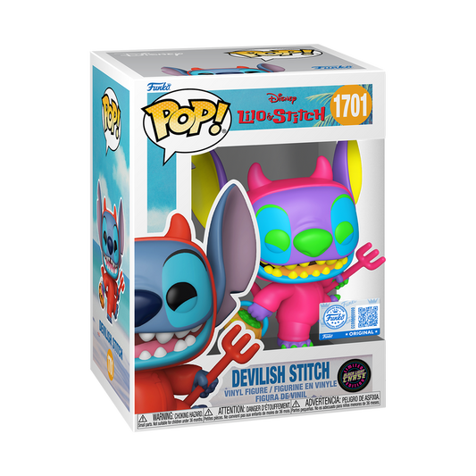 #1701 Devilish Stitch BLACKLIGHT CHASE Lilo & Stitch Disney Funko Pop