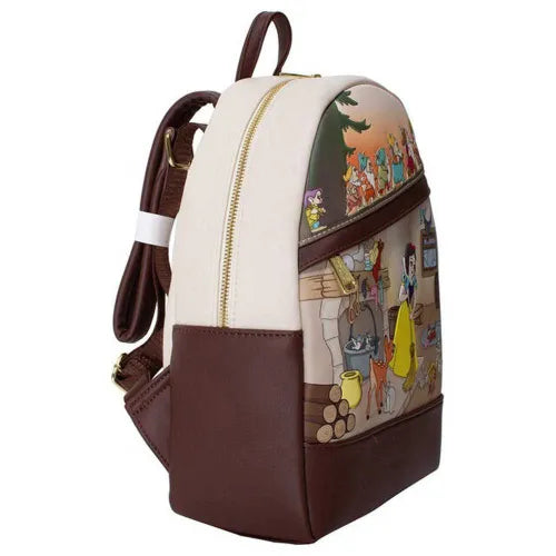 Snow White and the Seven Dwarves Multi Scene Woodland Creatures Disney Princess Loungefly Mini Backpack
