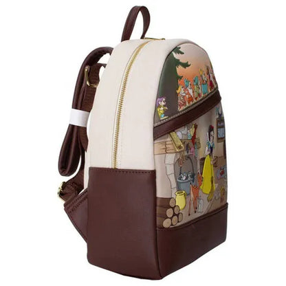 Snow White and the Seven Dwarves Multi Scene Woodland Creatures Disney Princess Loungefly Mini Backpack