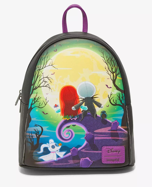 Jack and Sally Doll Nightmare Before Christmas Disney Loungefly Mini Backpack