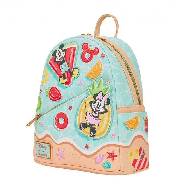 Mickey and Minnie Beach Fun Disney Loungefly Mini Backpack