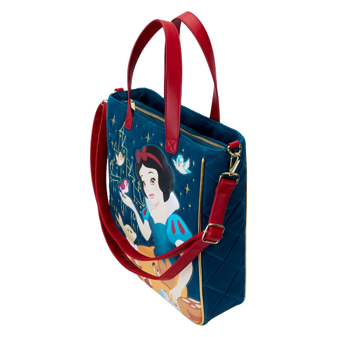 Snow White Heritage Quilted Velvet Loungefly Disney Tote