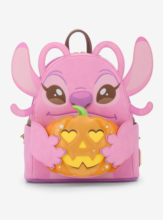 Disney Lilo & Stitch Angel Pumpkin Glow Mini Backpack Loungefly Bag