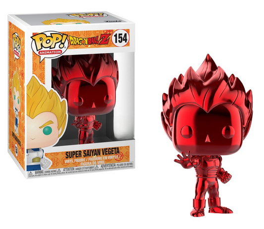 #154 Super Saiyan Red Chrome NO STICKER Dragon Ball Z DBZ Animation Funko Pop