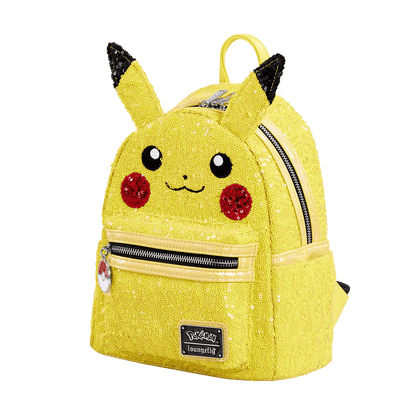 Sequin Pikachu Pokemon Cosplay Mini Backpack
