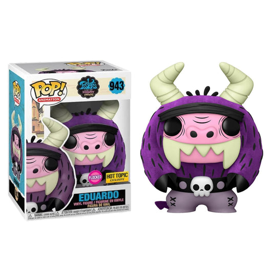 #943 Eduardo FLOCKED HOT TOPIC Foster's Home for Imaginary Friends Animation Funko Pop
