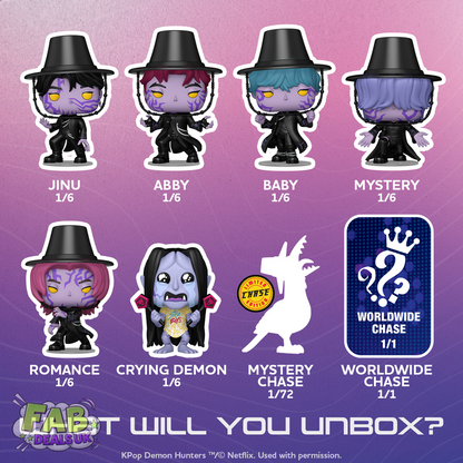 KPop Demon Hunters Anime Mystery Pop Blind Box with Chance of Chase Funko Pop Animation
