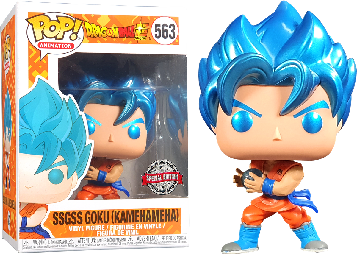 #563 SSGSS Goku Kamehameha METALLIC Dragon Ball Z DBZ Animation Funko Pop