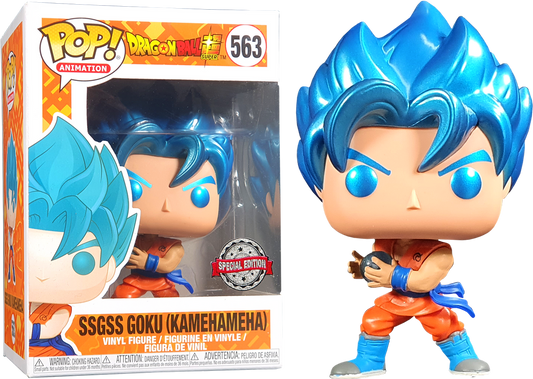 #563 SSGSS Goku Kamehameha METALLIC Dragon Ball Z DBZ Animation Funko Pop