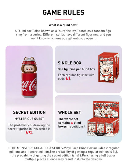 The Monsters X Coca Cola Series Labubu PopMart Vinyl Face Doll GENUINE