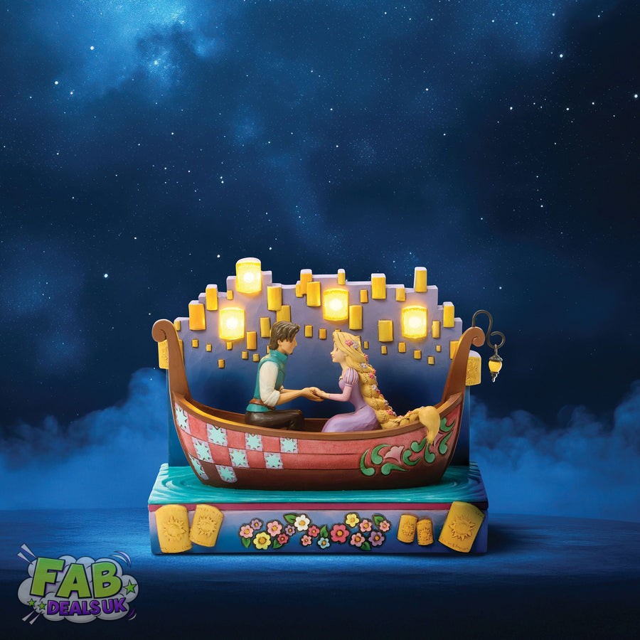 A Dream Come True (Tangled Boat with LED Lanterns) - Disney Traditions Ornament by Jim Shore