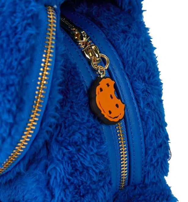 Cookie Monster Sesame Street Plush Loungefly Mini Backpack with Cookie Purse