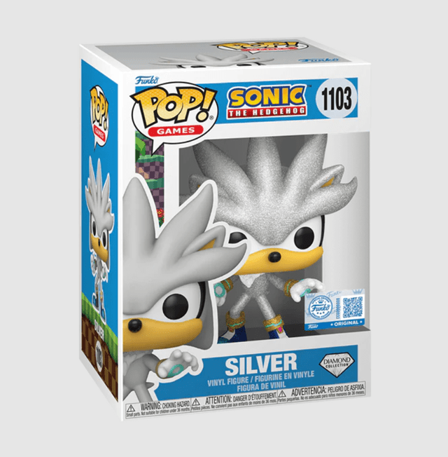 #1103 Silver the Hedgehog DIAMOND Sonic Games Funko Pop