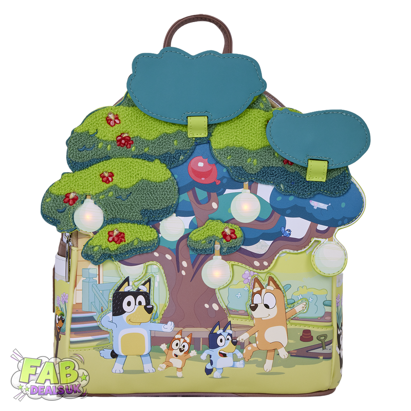 Bluey's Backyard Light Up Loungefly Mini Backpack