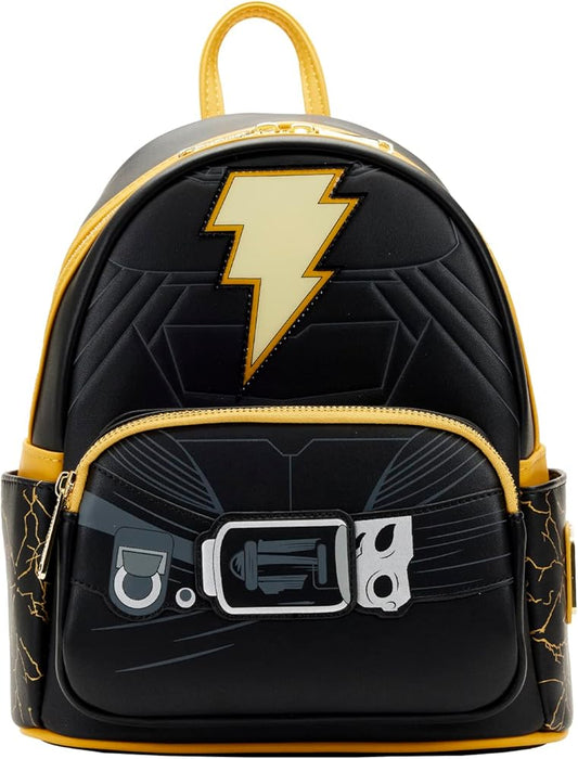 Black Adam LIGHT UP Lightening Bolt DC Heroes Loungefly Mini Backpack