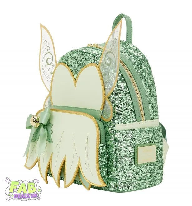 Tinker Bell Holiday Disney Fairies Loungefly Mini Sequin Backpack