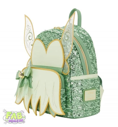 Tinker Bell Holiday Disney Fairies Loungefly Mini Sequin Backpack