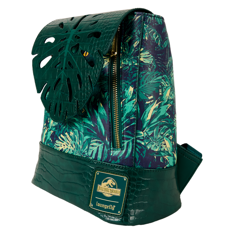 Jurassic World Glow Velociraptor Leaf Flap Dinosaur Loungefly Mini Backpack