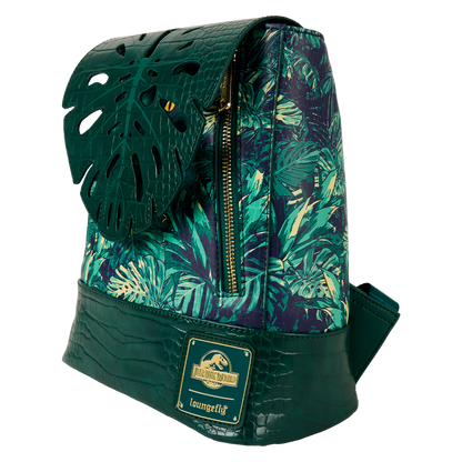 Jurassic World Glow Velociraptor Leaf Flap Dinosaur Loungefly Mini Backpack
