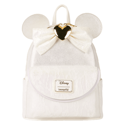 Minnie Mouse Iridescent Lace Wedding Disney Loungefly Mini Backpack