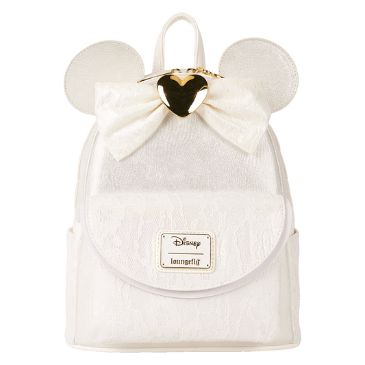 Minnie Mouse Iridescent Lace Wedding Disney Loungefly Mini Backpack