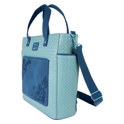 Disney Stitch Embroidered Floral Convertible Backpack & Tote Crossbody Loungefly Bag