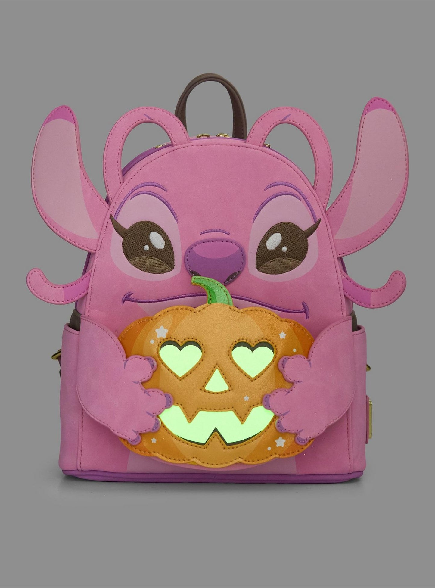 Disney Lilo & Stitch Angel Pumpkin Glow Mini Backpack Loungefly Bag
