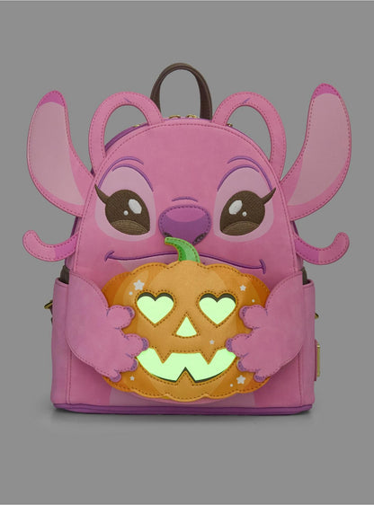 Disney Lilo & Stitch Angel Pumpkin Glow Mini Backpack Loungefly Bag