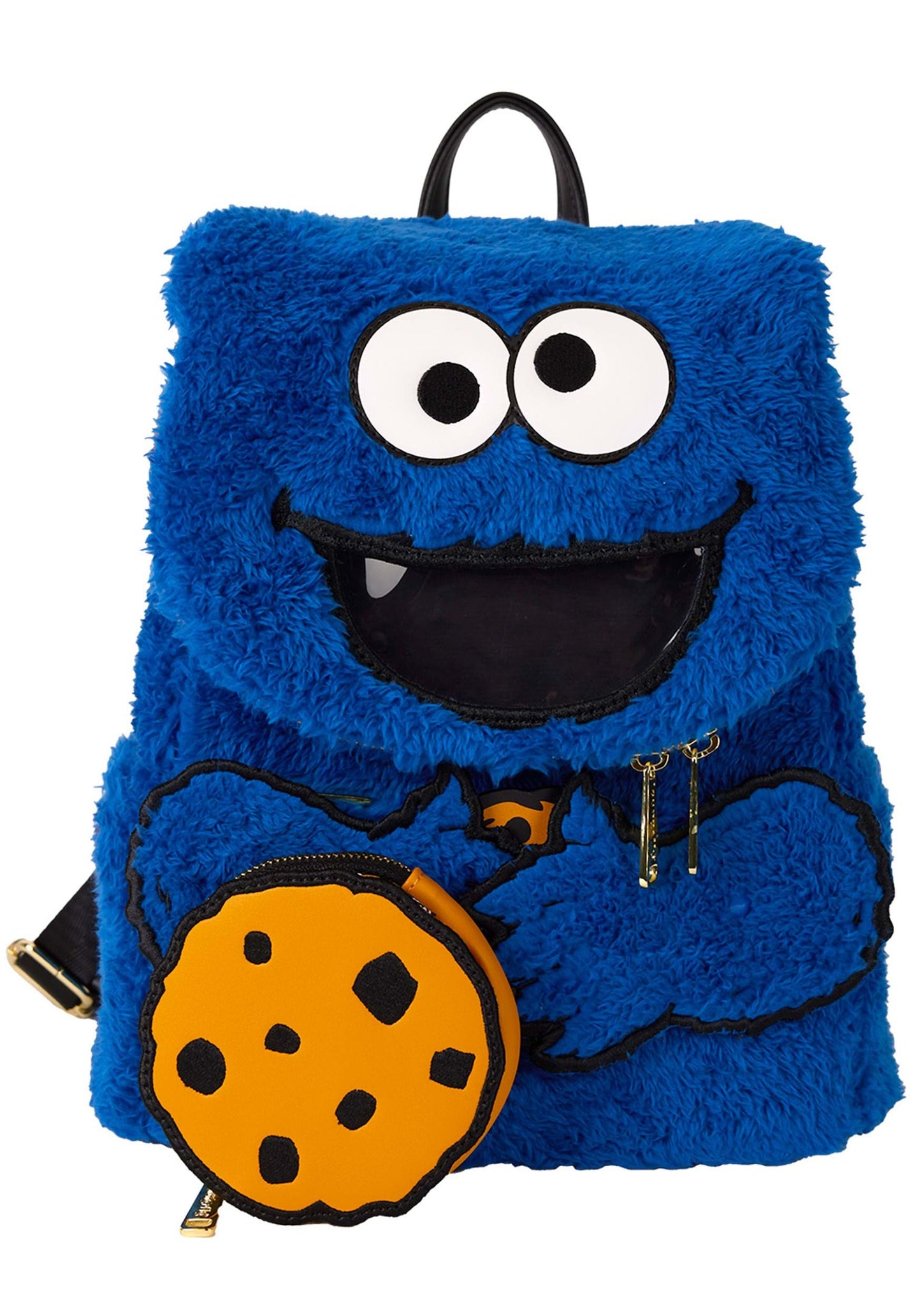 Cookie Monster Sesame Street Plush Loungefly Mini Backpack with Cookie Purse