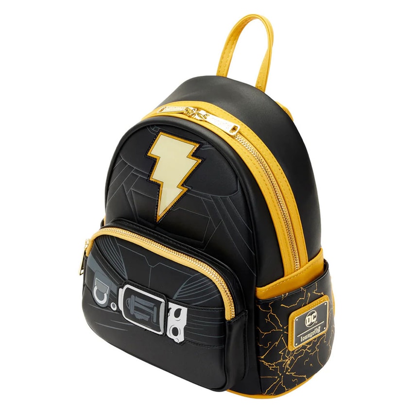 Black Adam LIGHT UP Lightening Bolt DC Heroes Loungefly Mini Backpack