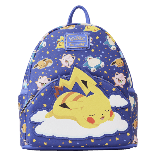 Pikachu and Friends Sleeping Pokemon Mini Loungefly Backpack