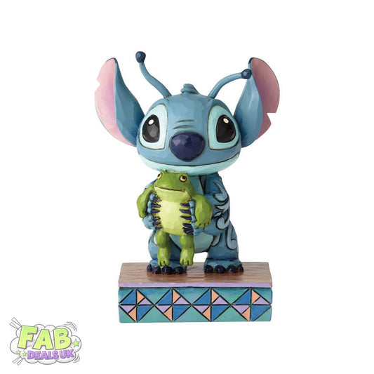 Strange Life Forms - Lilo and Stitch with Frog Figurine - Disney Traditions Ornament by Jim Shore