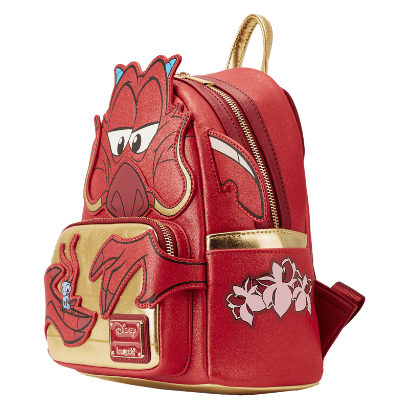 Mulan 25th Anniversary Mushu Glitter Cosplay Disney Loungefly Mini Backpack