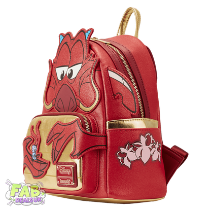Mulan 25th Anniversary Mushu Glitter Cosplay Disney Loungefly Mini Backpack
