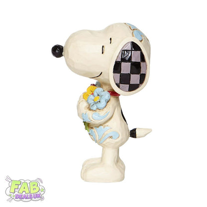 Snoopy with Flowers Mini Figurine - Jim Shore Peanuts Ornament