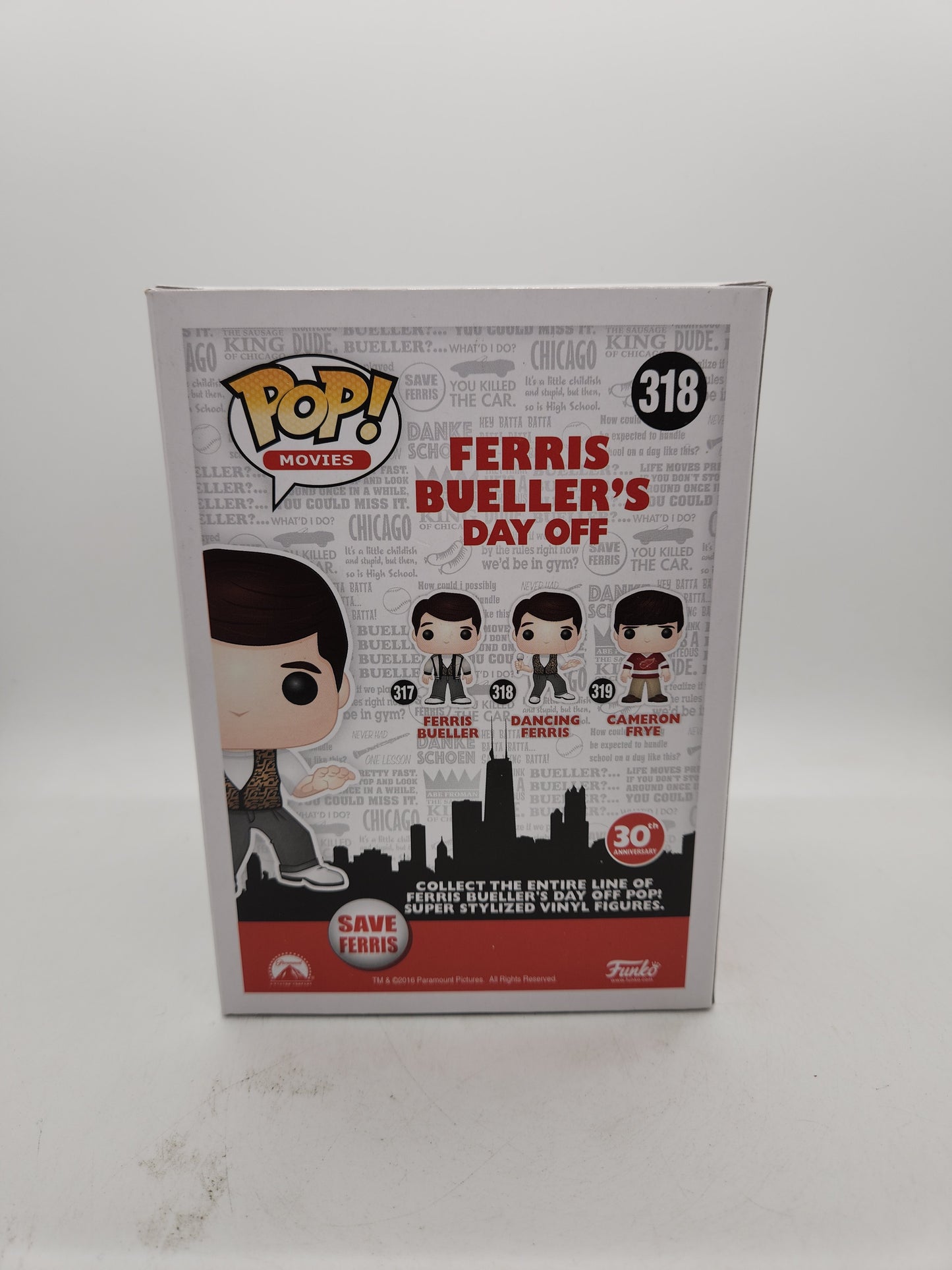 #318 Dancing Ferris 30th Anniversary Ferris Bueller's Day Off Movies Funko Pop