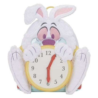Alice In Wonderland White Rabbit and Clock Disney Loungefly Mini Backpack