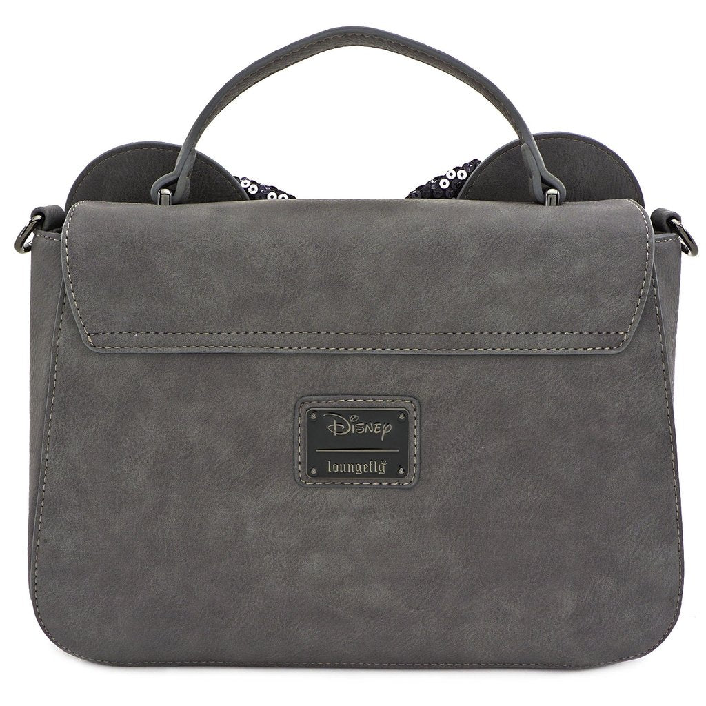Minnie Mouse Grey Sequin Bow Crossbody Disney Loungefly