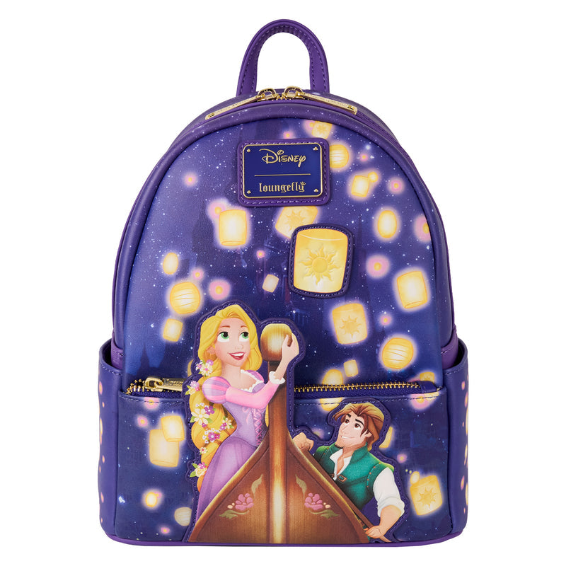 Rapunzel and Flynn Rider Light Up Lanterns Disney Tangled Loungefly Mini Backpack
