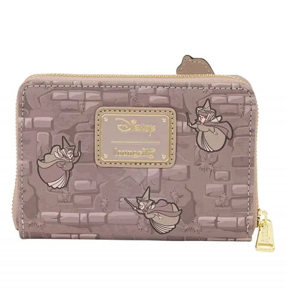 Aurora Spinning Wheel Sleeping Beauty Princess Disney Loungefly Purse / Zip Around Wallet