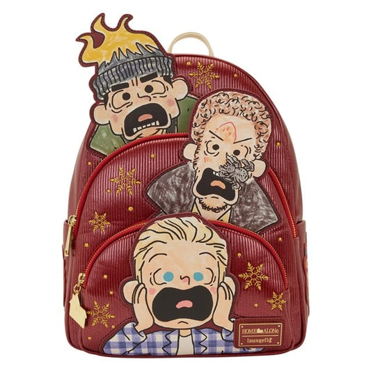Home Alone Triple Pocket Loungefly Backpack Kevin Marv and Harry