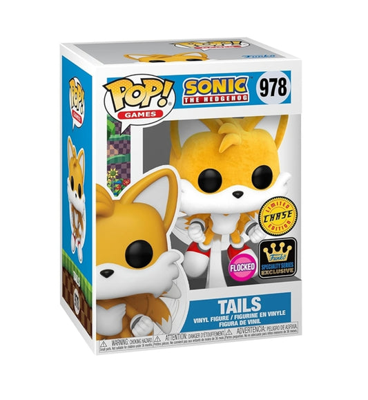#978 Tails FUNKO EXCLUSIVE FLOCKED CHASE  Sonic The Hedgehog Games Funko Pop