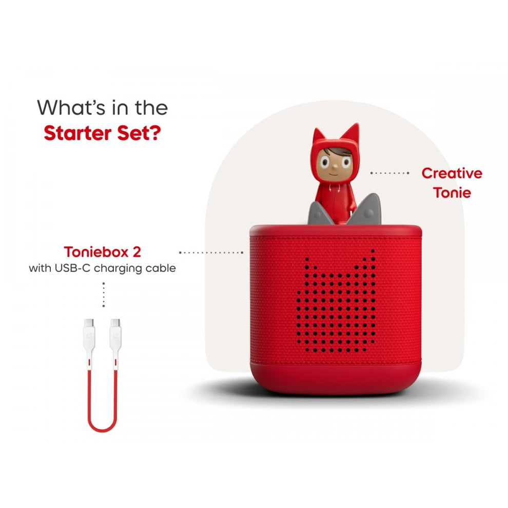 Toniebox 2 Sunset Red Starter Set Creative Tonie Rubie UK Tonies