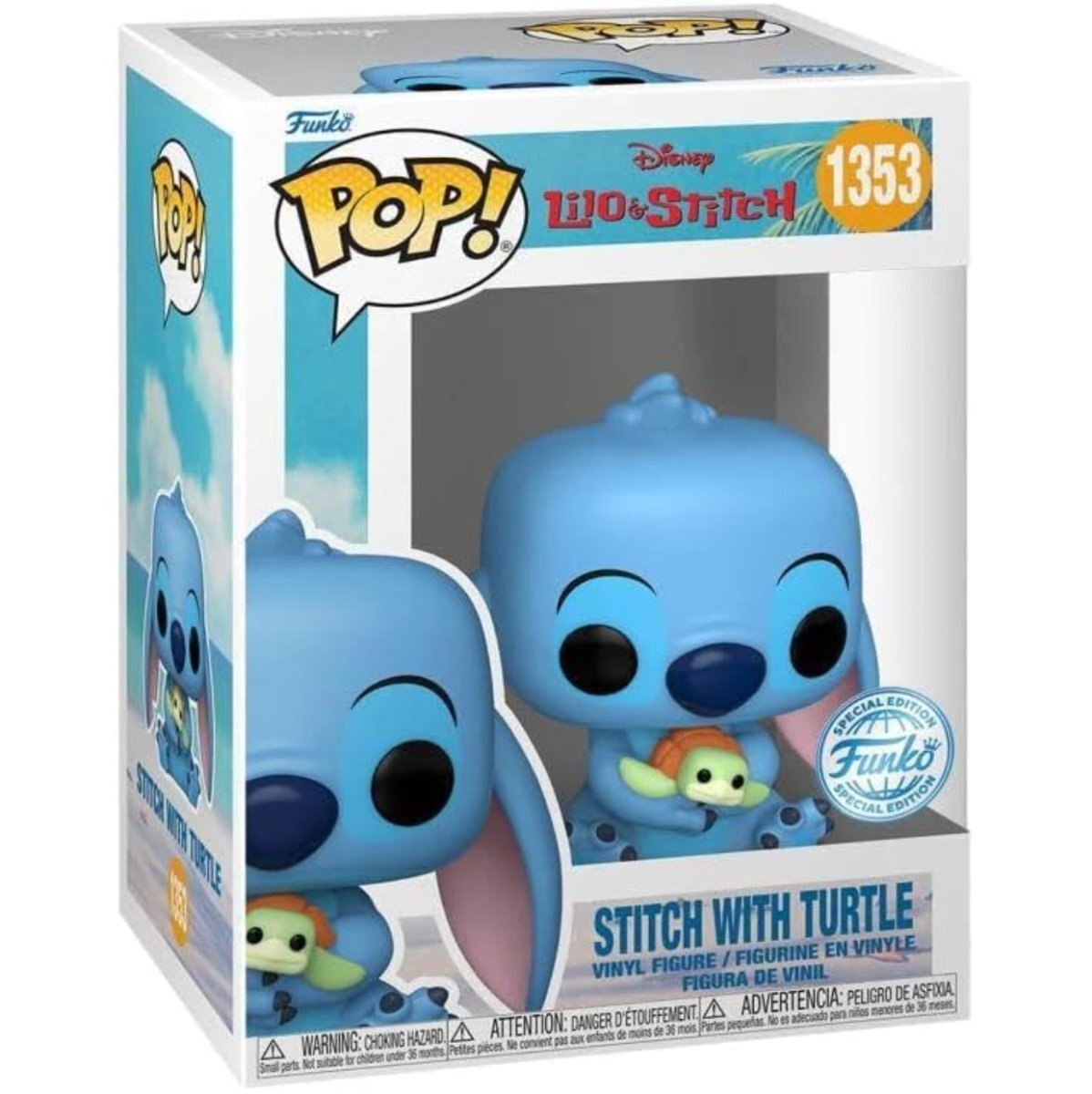 #1353 Stitch with Turtle Lilo & Stitch Disney Funko Pop