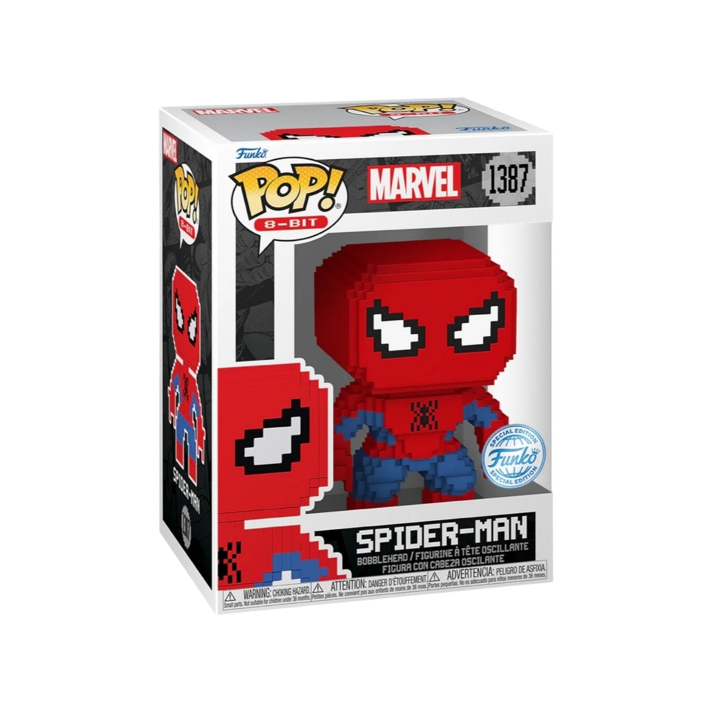 #1387 Spider-Man Mavel 8-Bit Funko Pop